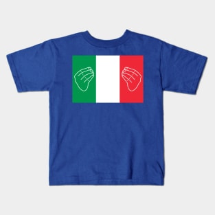 Italian flag hand gesture Kids T-Shirt